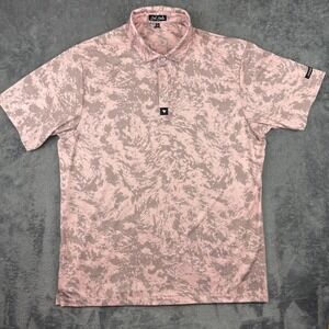 Bad Birdie Polo Shirt Mens XL Pink Camo Golf Stretch Short Sleeve Athletic
